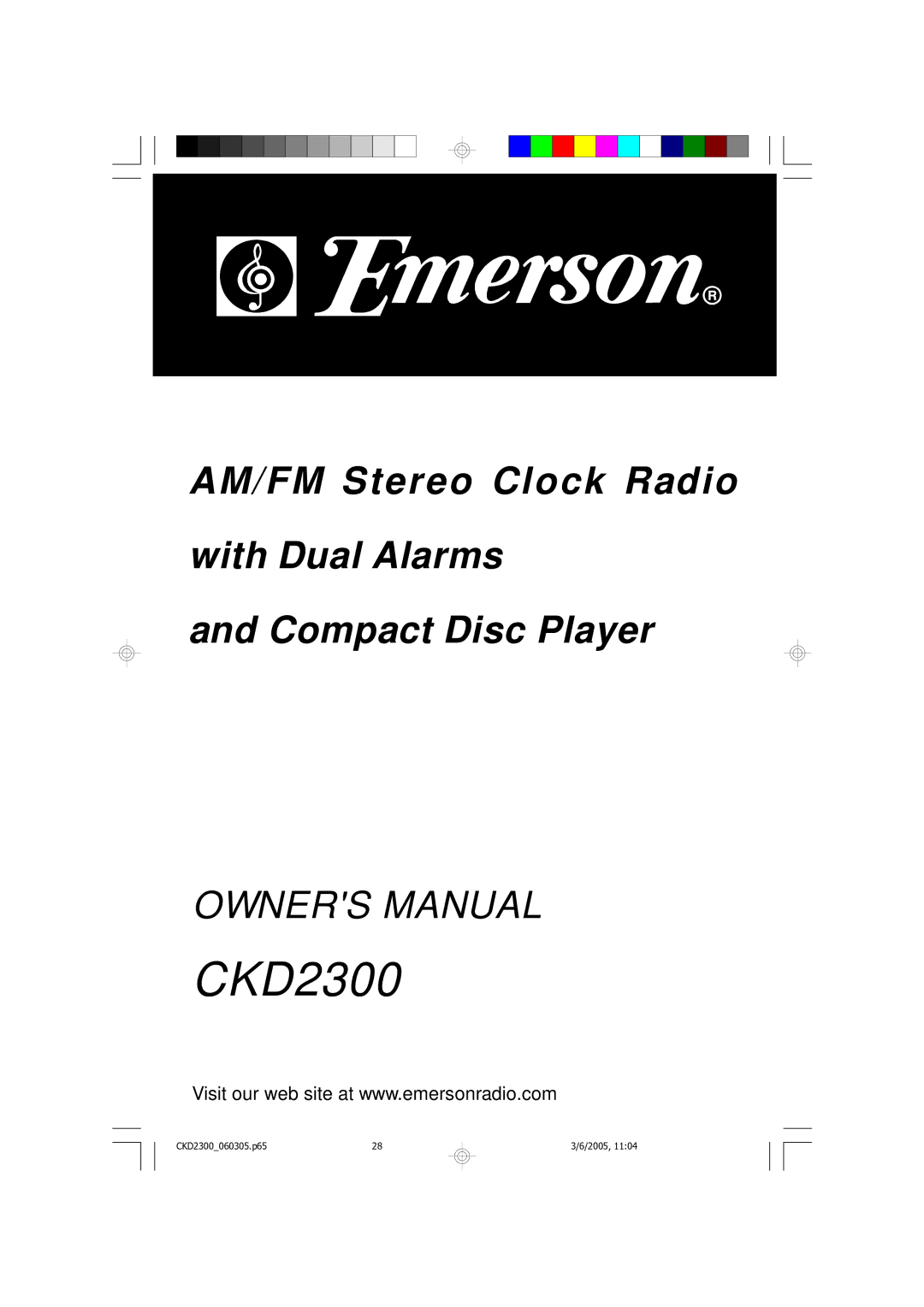 Emerson CKD2300 owner manual 