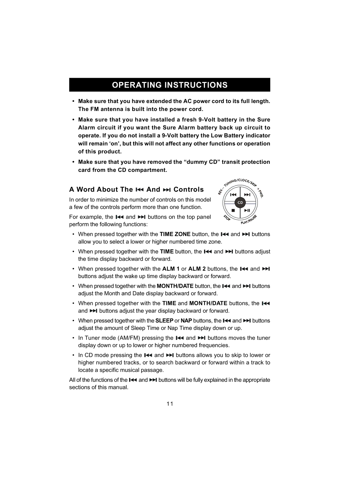 Emerson CKD5809C owner manual Operating Instructions, Word About Controls 