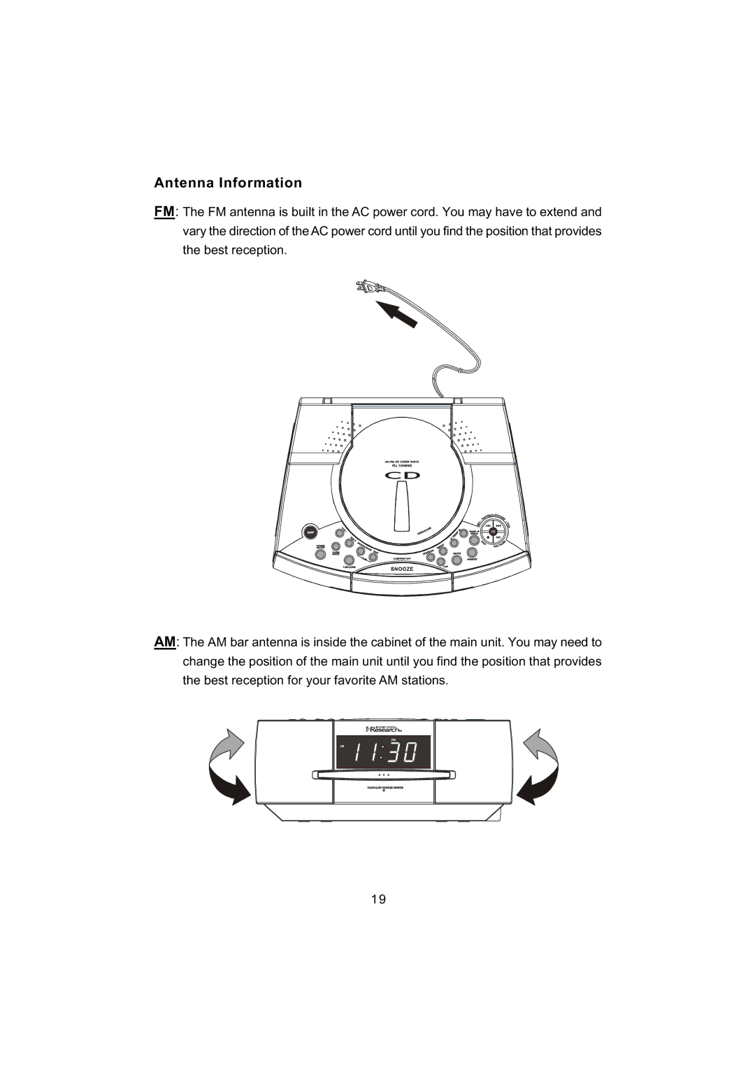 Emerson CKD5809C owner manual Antenna Information 