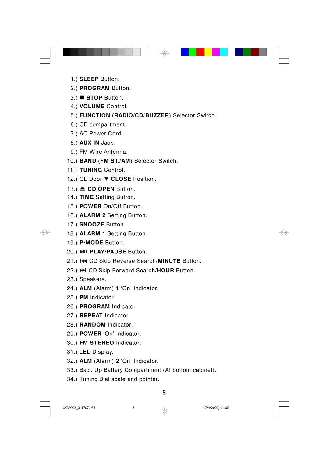 Emerson owner manual CKD9902041707.p65 17/4/2007 