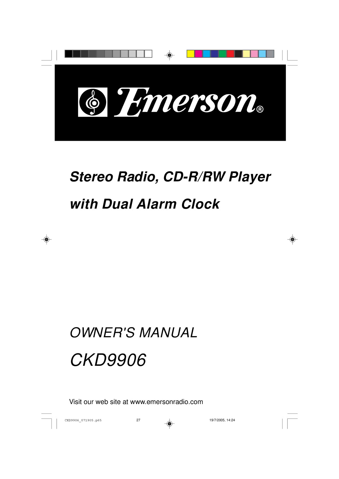 Emerson CKD9906 owner manual 