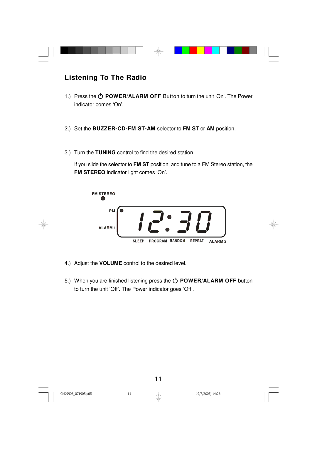 Emerson CKD9906 owner manual Listening To The Radio 