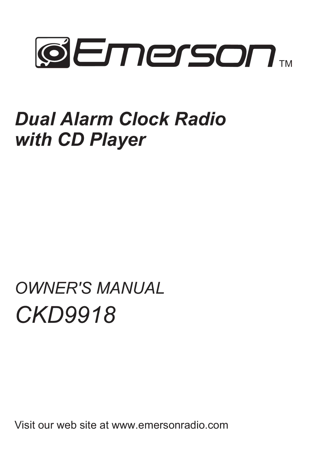 Emerson CKD9918 owner manual 