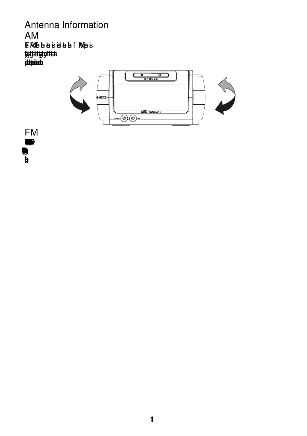 Emerson CKD9918 owner manual Antenna Information 