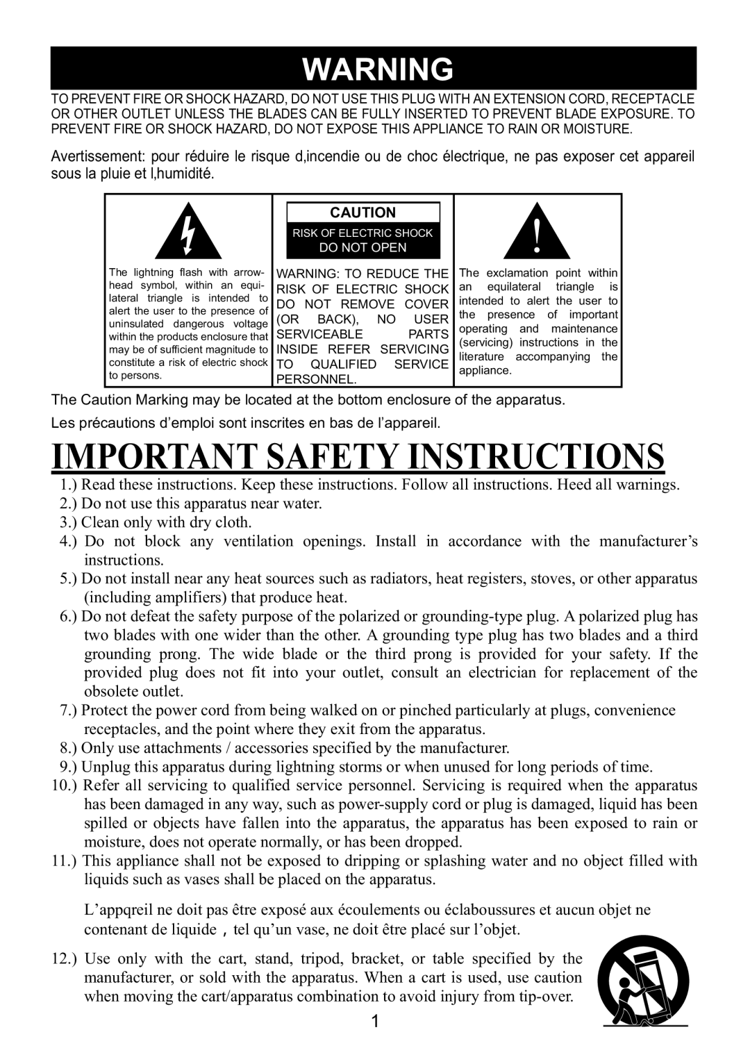 Emerson CKD9918 owner manual Important Safety Instructions 