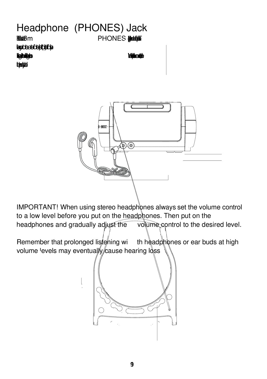 Emerson CKD9918 owner manual Headphone Phones Jack 