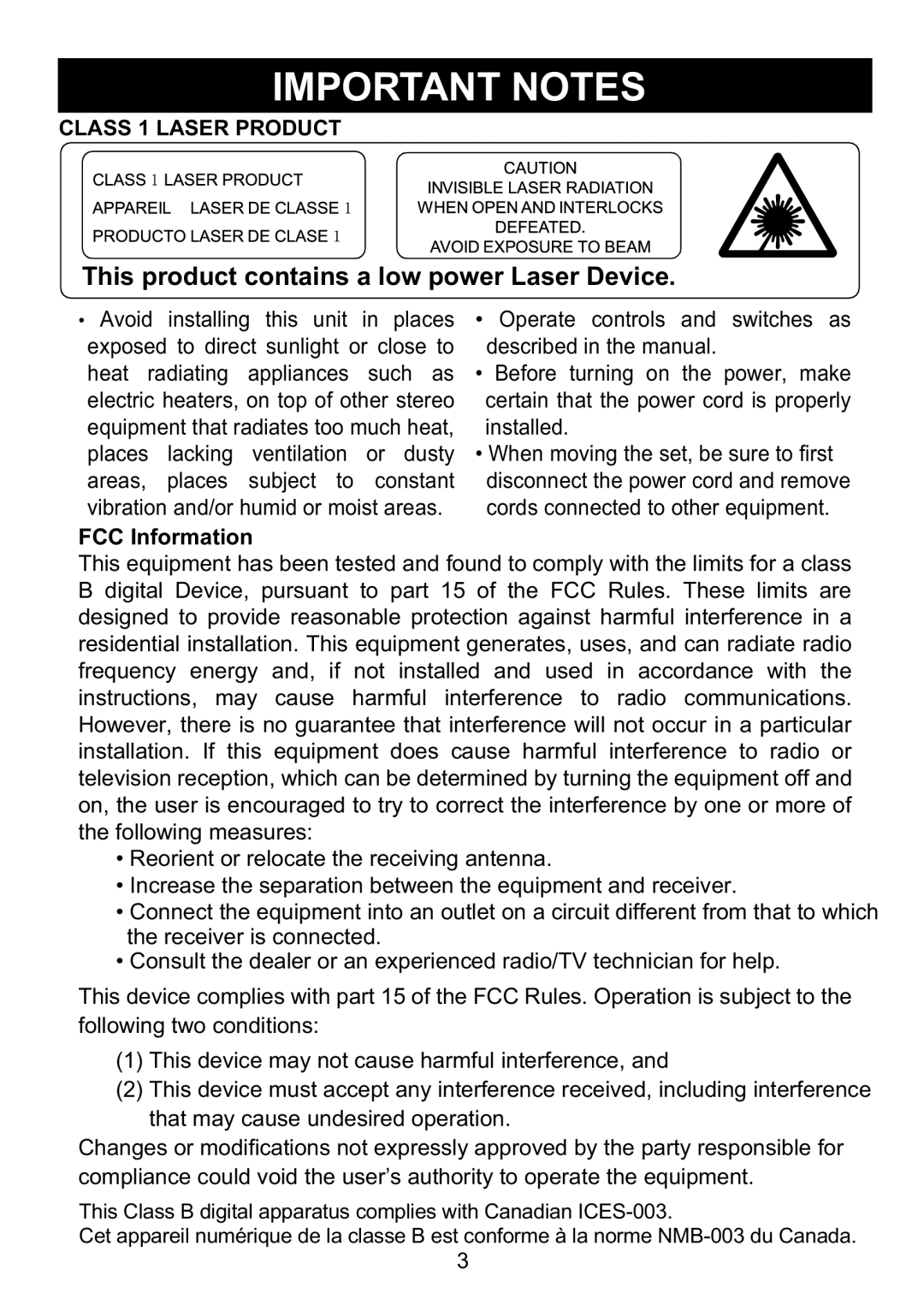 Emerson CKD9918 owner manual Important Notes 