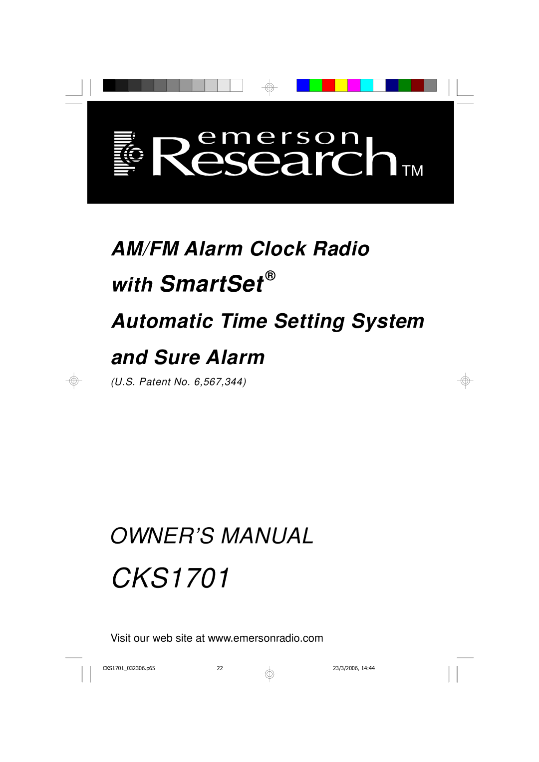 Emerson CKS1701 owner manual 