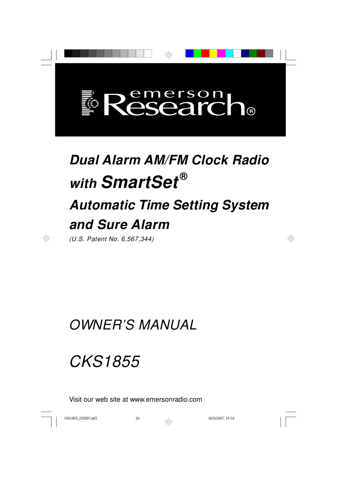 Emerson CKS1855 owner manual With SmartSet 