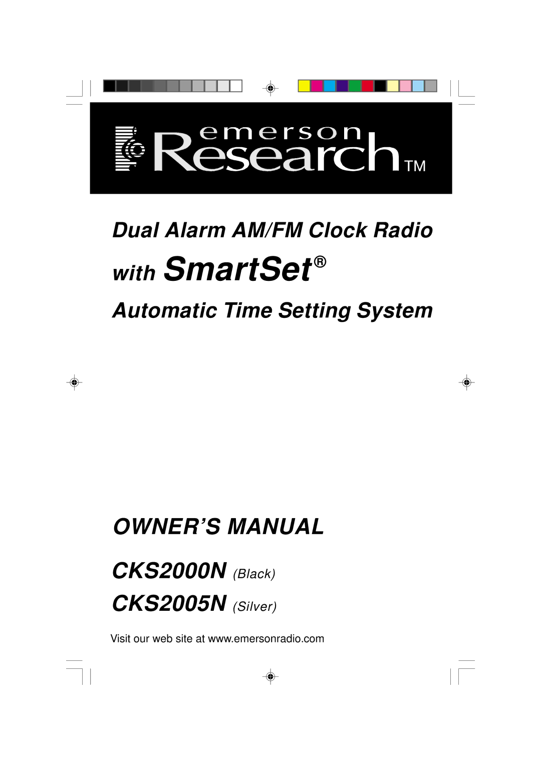 Emerson CKS2005N, CKS2000N owner manual With SmartSet 