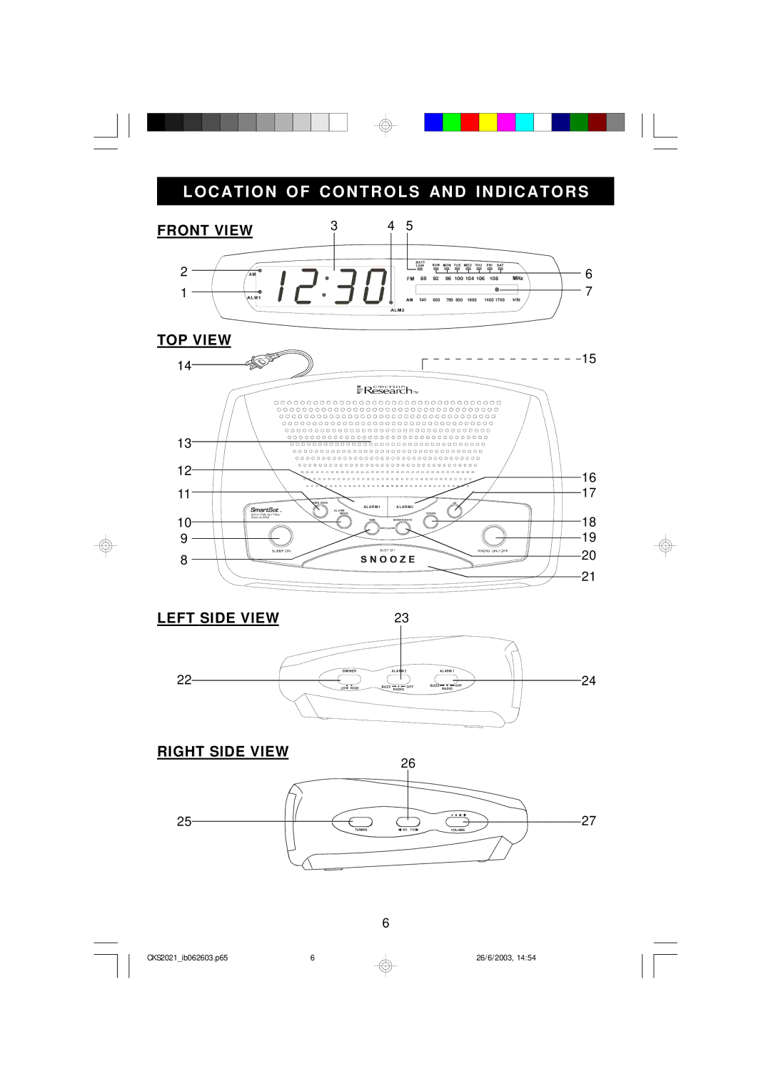 Emerson CKS2021 owner manual Locatio N of Contro LS and I Ndicators 