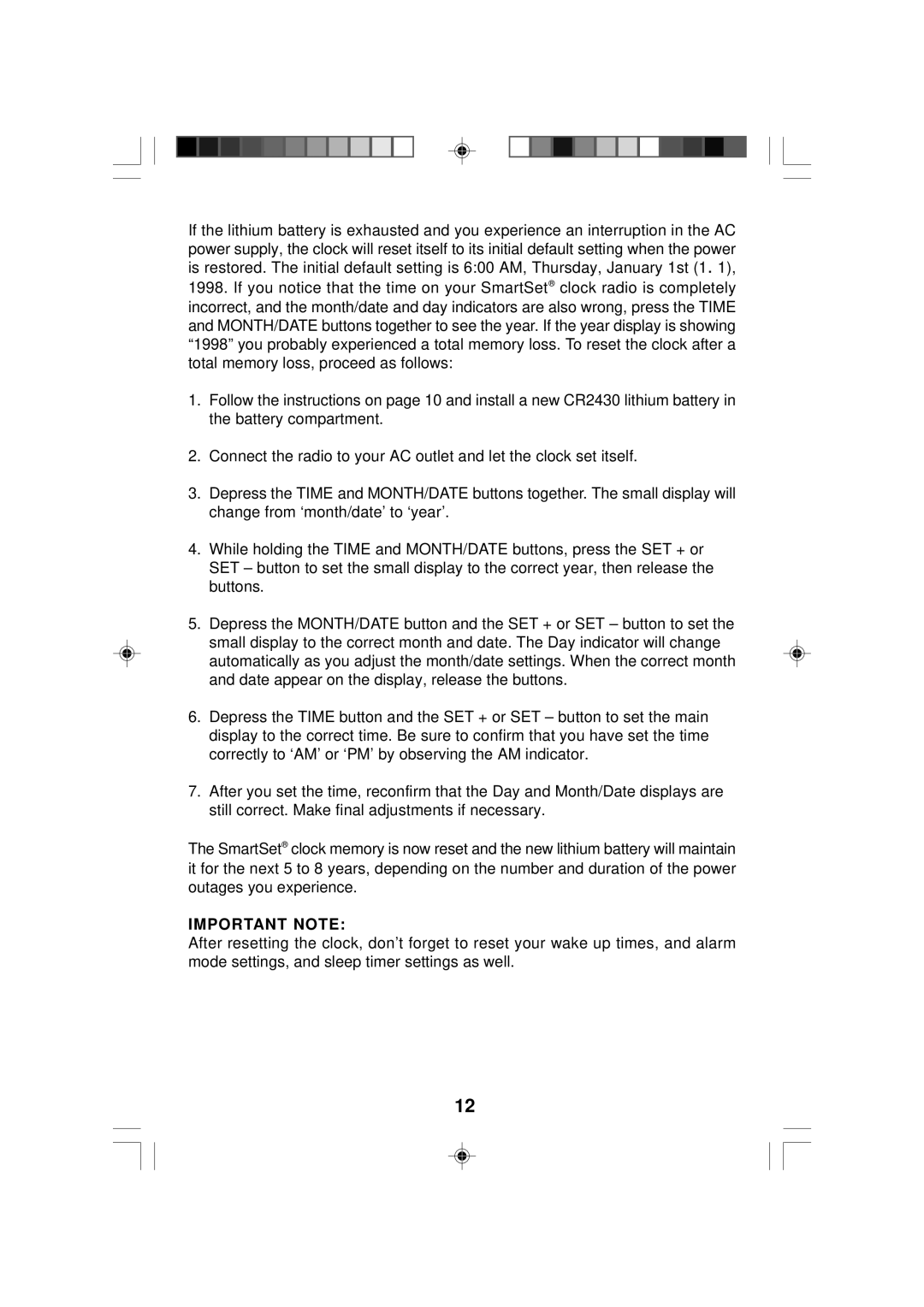 Emerson CKS2237 owner manual Important Note 