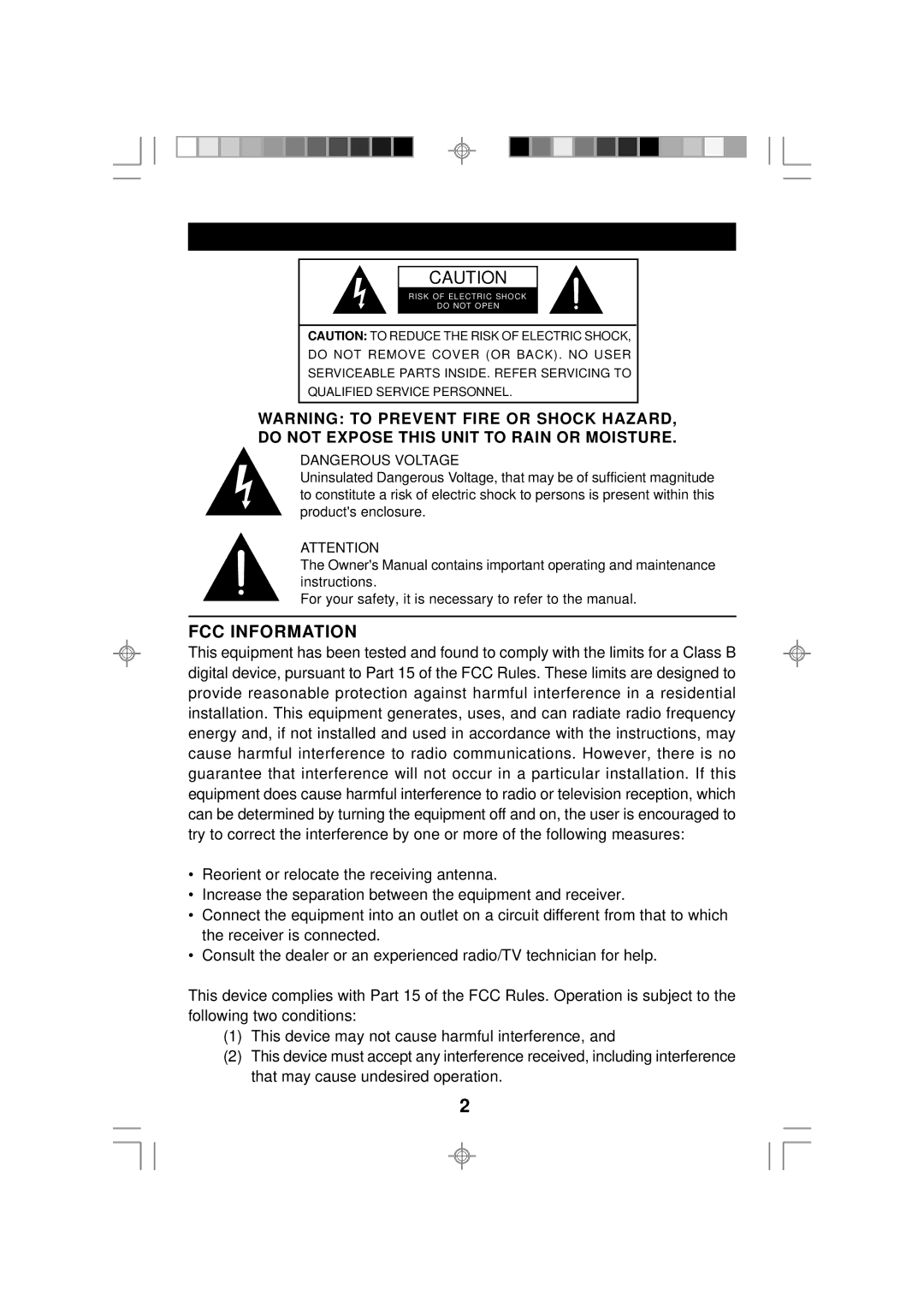 Emerson CKS2237 owner manual Important Notes, FCC Information 