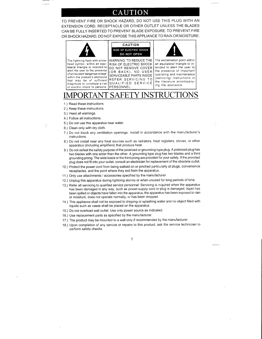 Emerson CKS2288 owner manual Impokiant Safetynstructions 