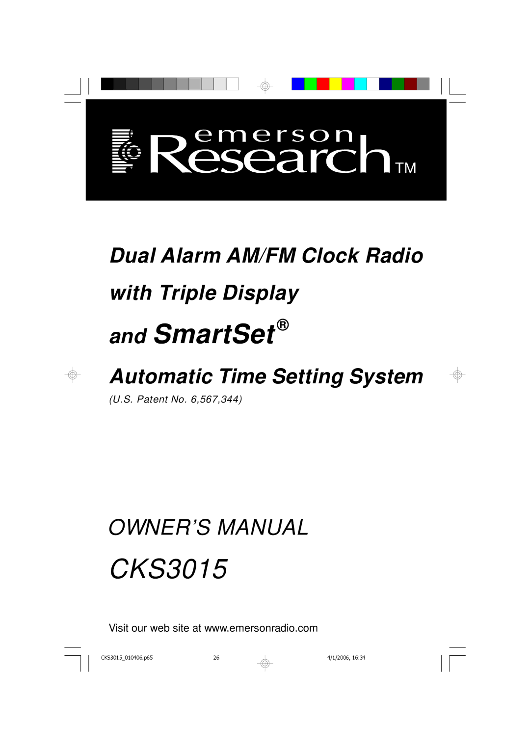 Emerson CKS3015 owner manual SmartSet 