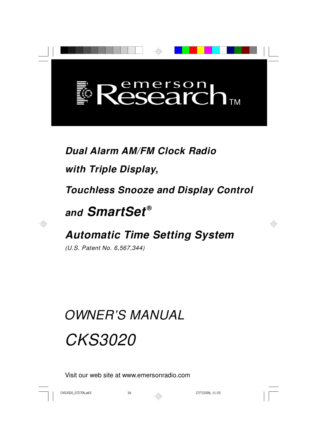 Emerson CKS3020 owner manual 