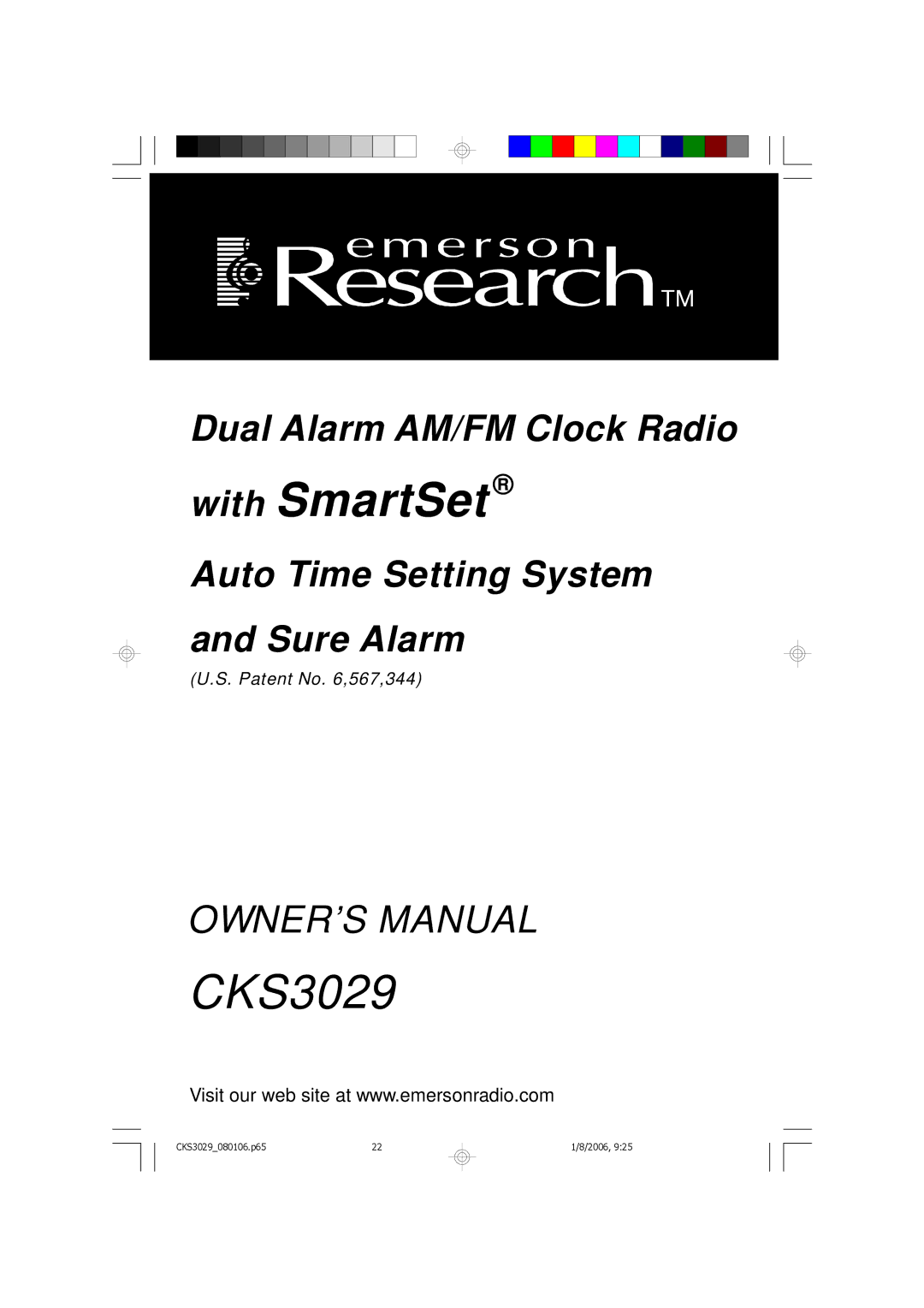 Emerson CKS3029 owner manual With SmartSet 