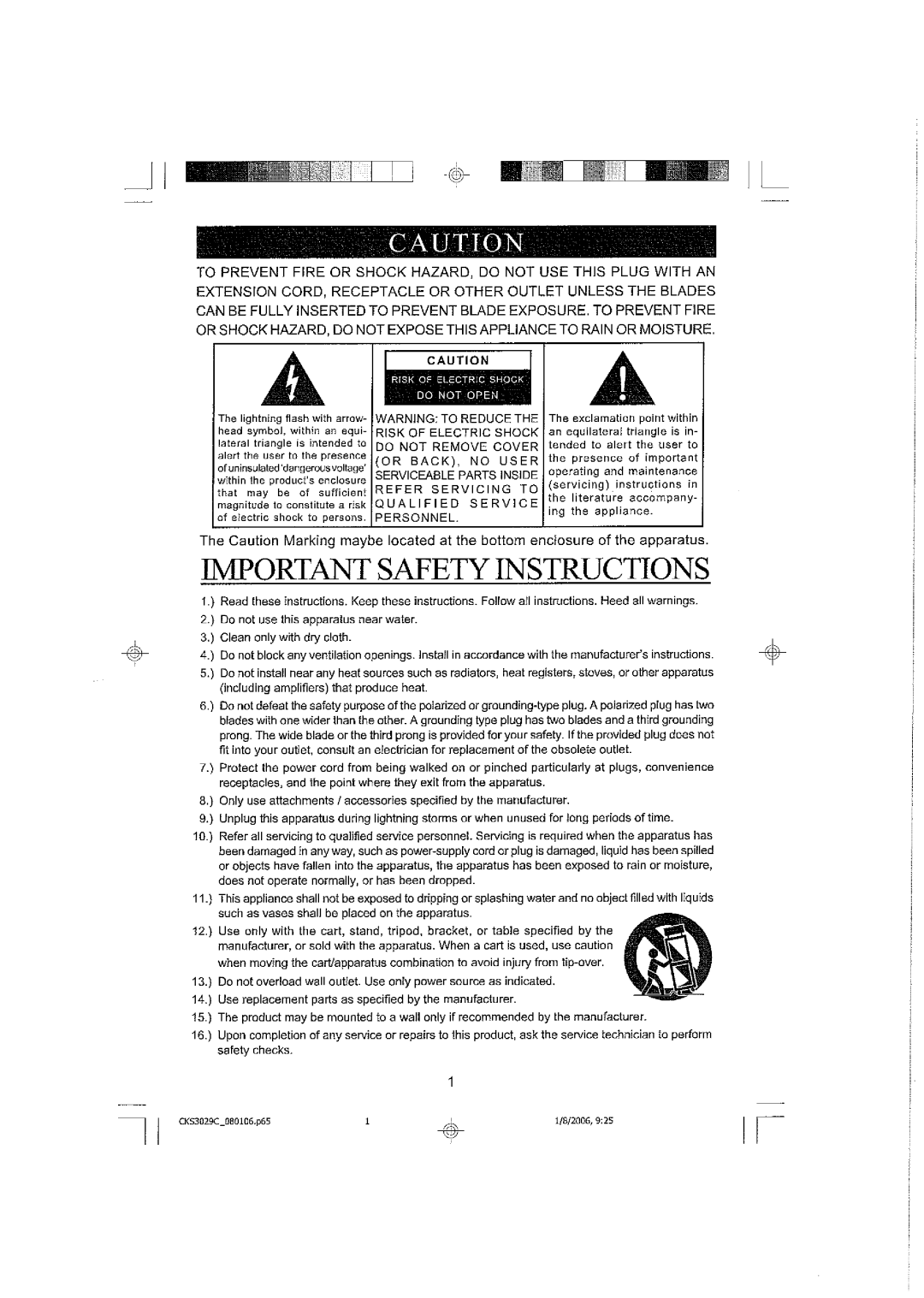 Emerson CKS3029C manual 