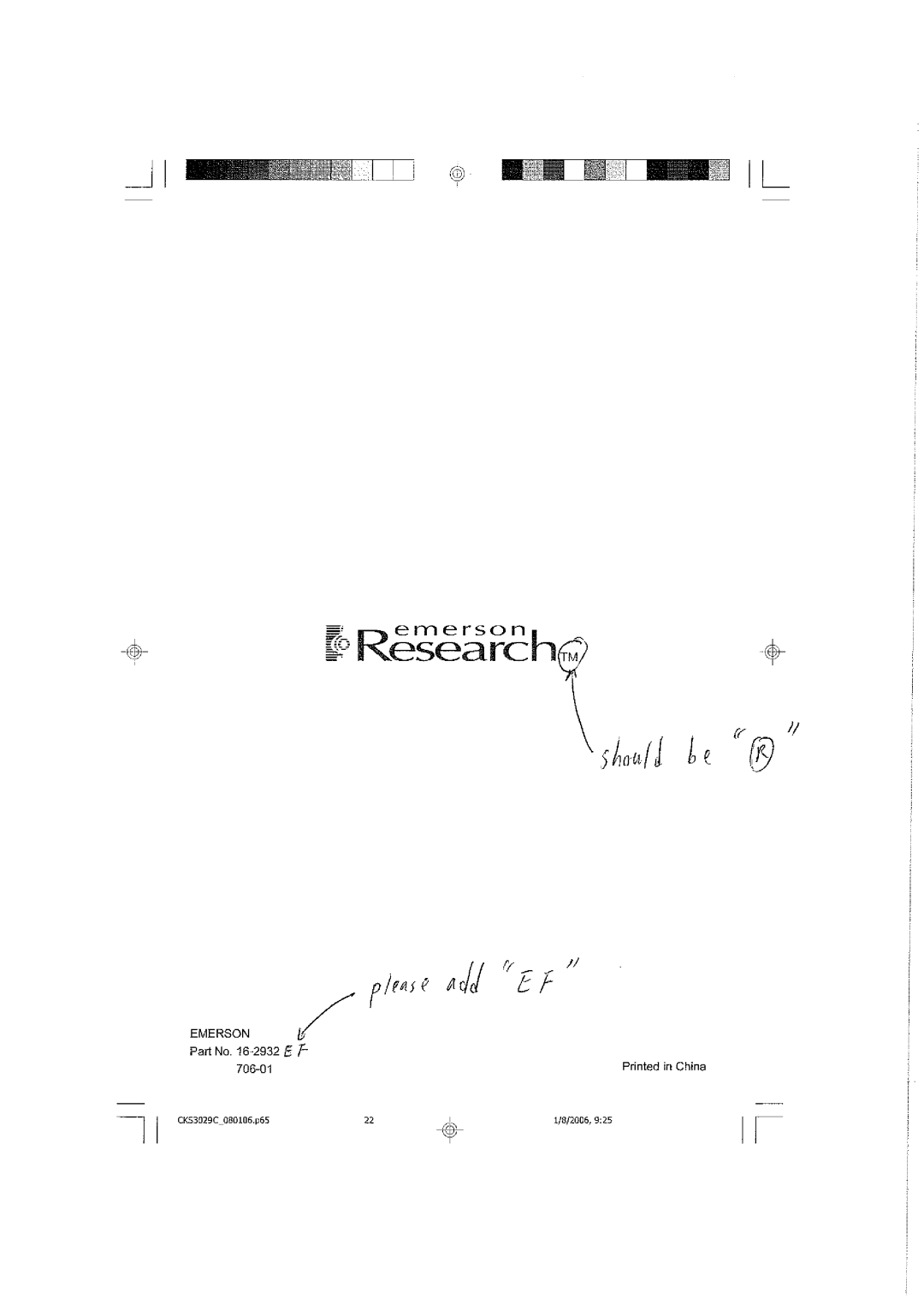 Emerson CKS3029C manual 