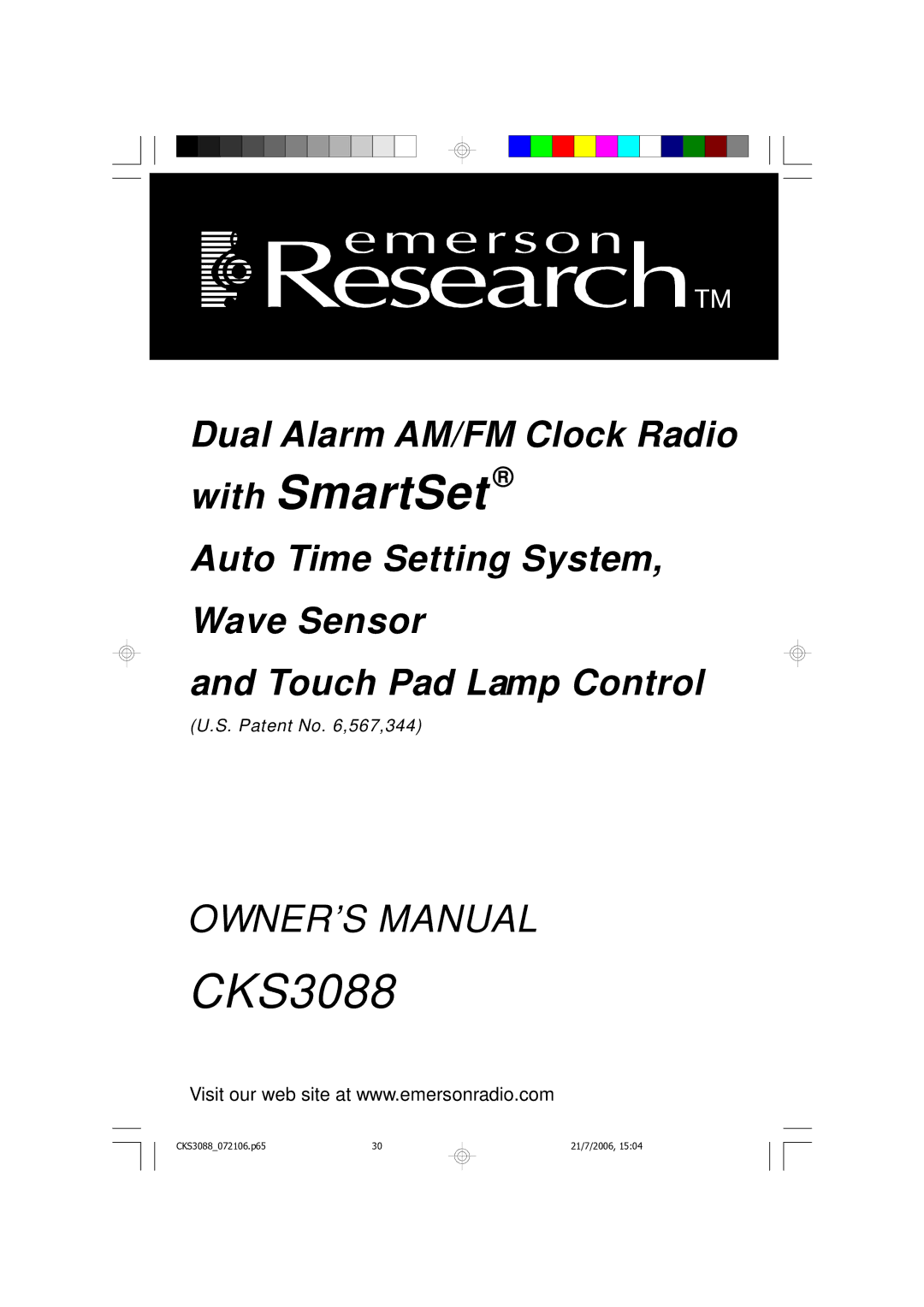 Emerson CKS3088 owner manual With SmartSet 