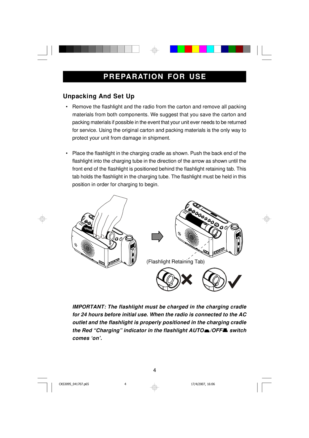 Emerson CKS3095B, CKS3095S owner manual Preparation for USE, Unpacking And Set Up 