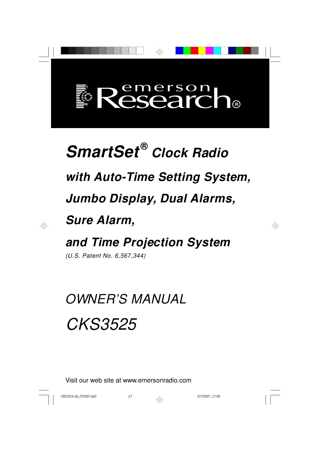 Emerson CKS3526 owner manual CKS3525 