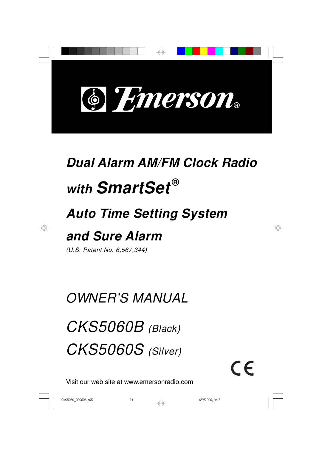 Emerson CKS5060S, CKS5060B owner manual With SmartSet 