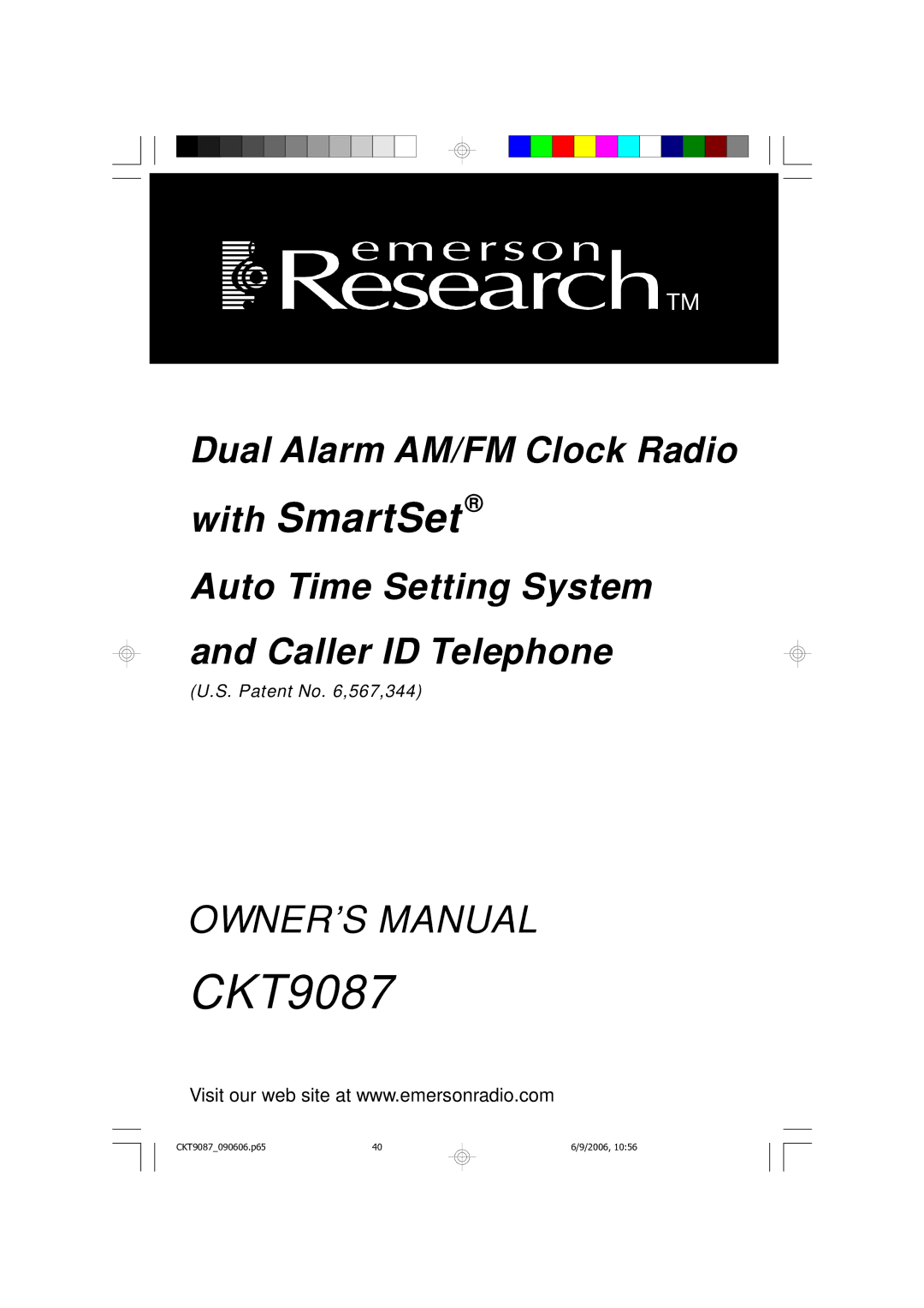 Emerson CKT9087 owner manual 