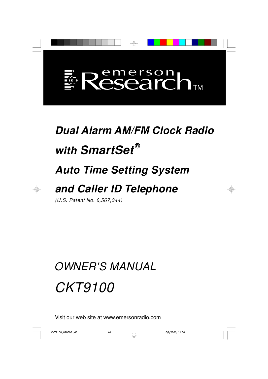 Emerson CKT9100 owner manual 