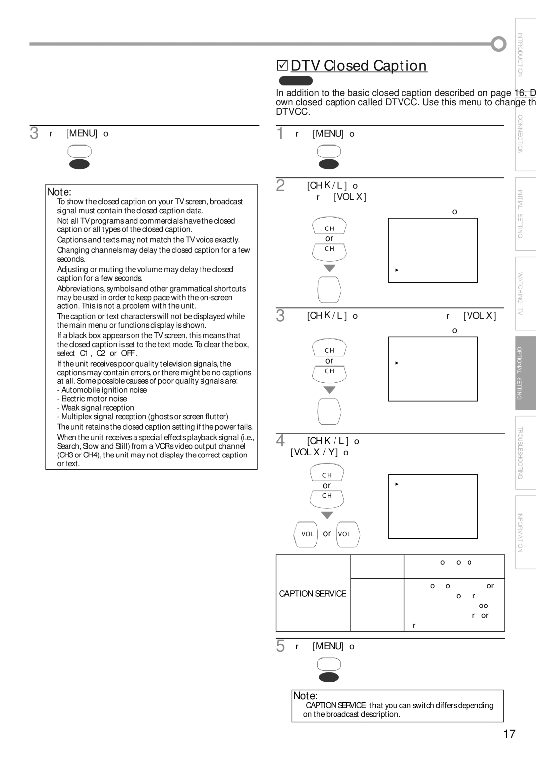 Emerson CR202EM8 owner manual 5DTV Closed Caption, Press Menu to exit 