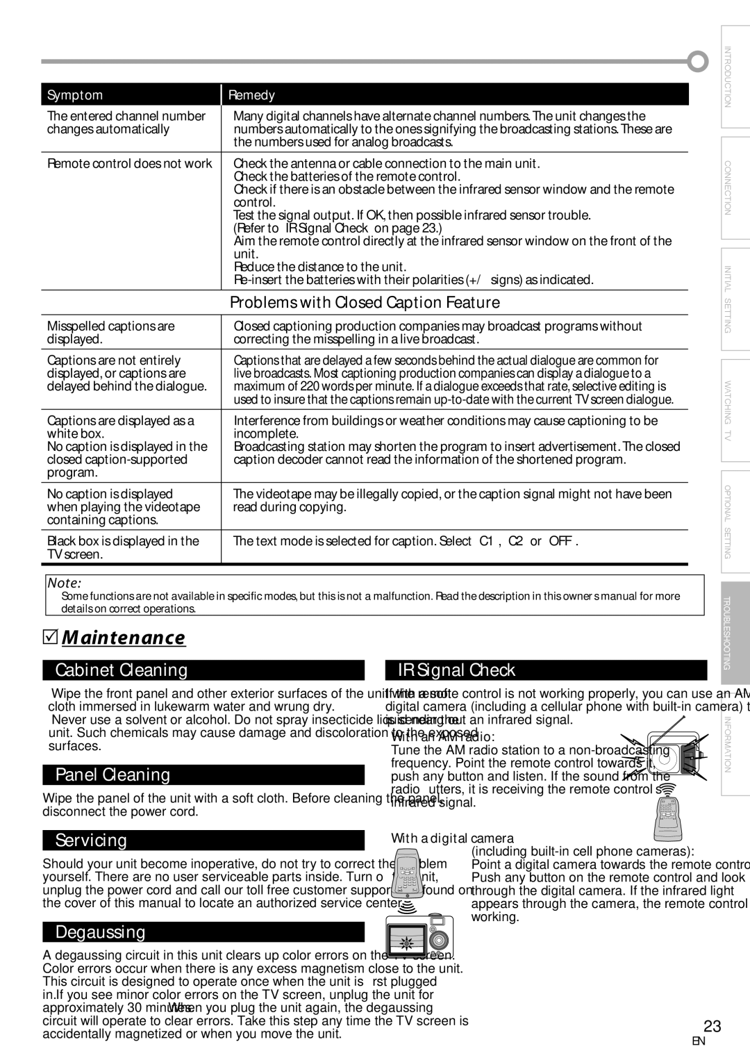 Emerson CR202EM8 owner manual Maintenance, With an AM radio, With a digital camera including built-in cell phone cameras 