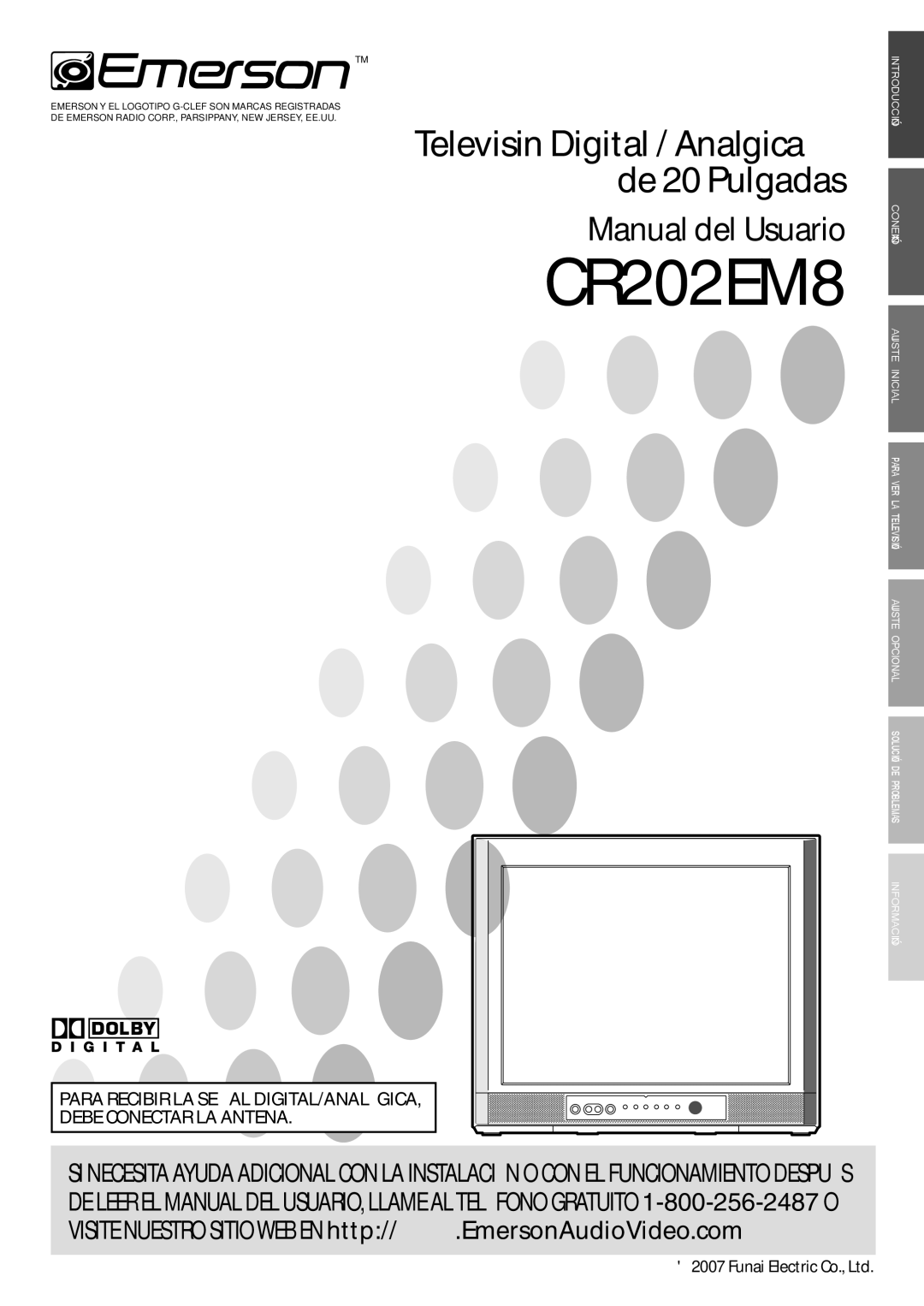 Emerson CR202EM8 owner manual Manual del Usuario 