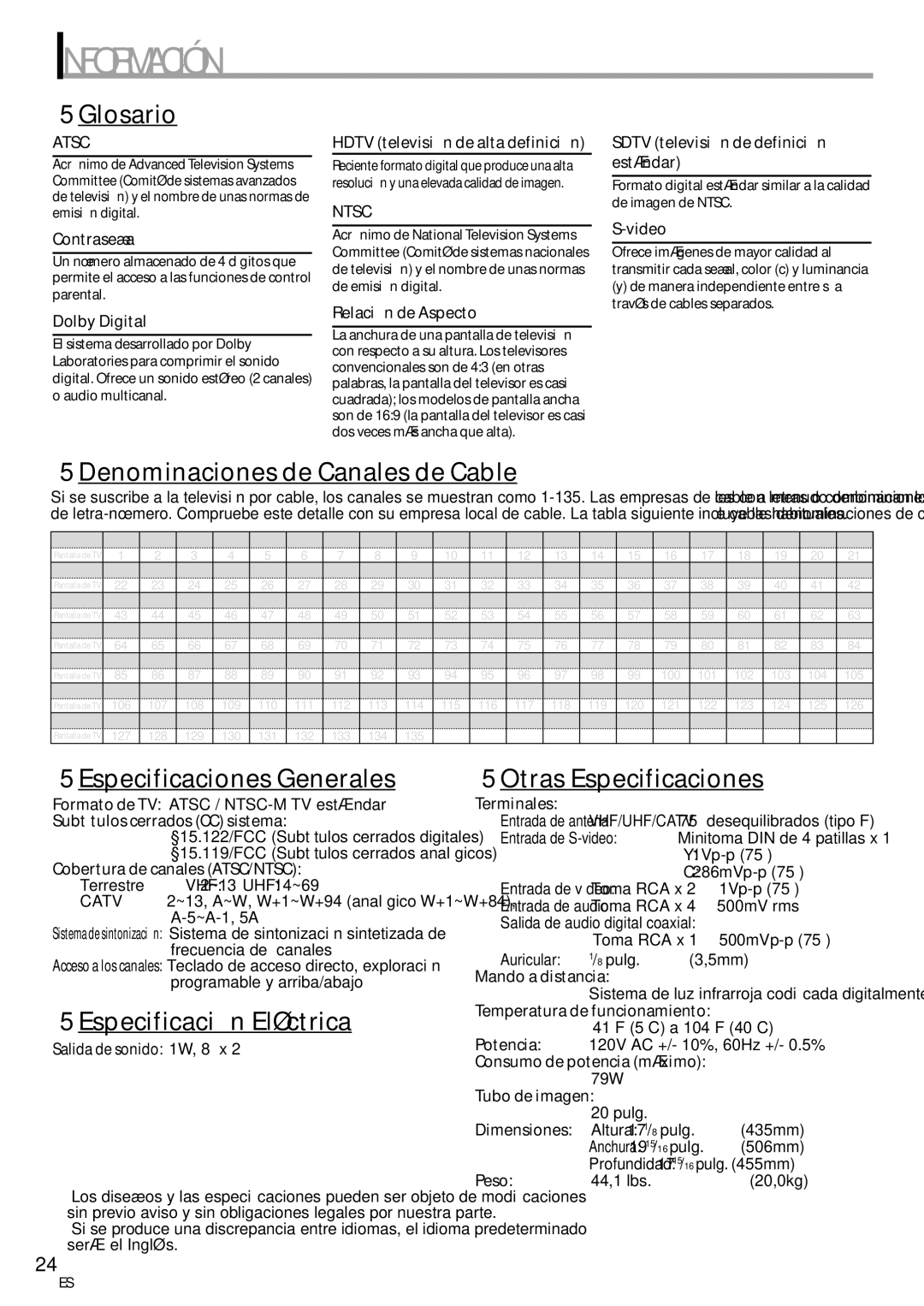 Emerson CR202EM8 owner manual Información 