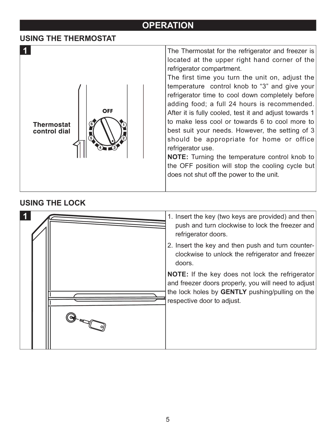 Emerson CR500 owner manual Using the Thermostat Using the Lock 