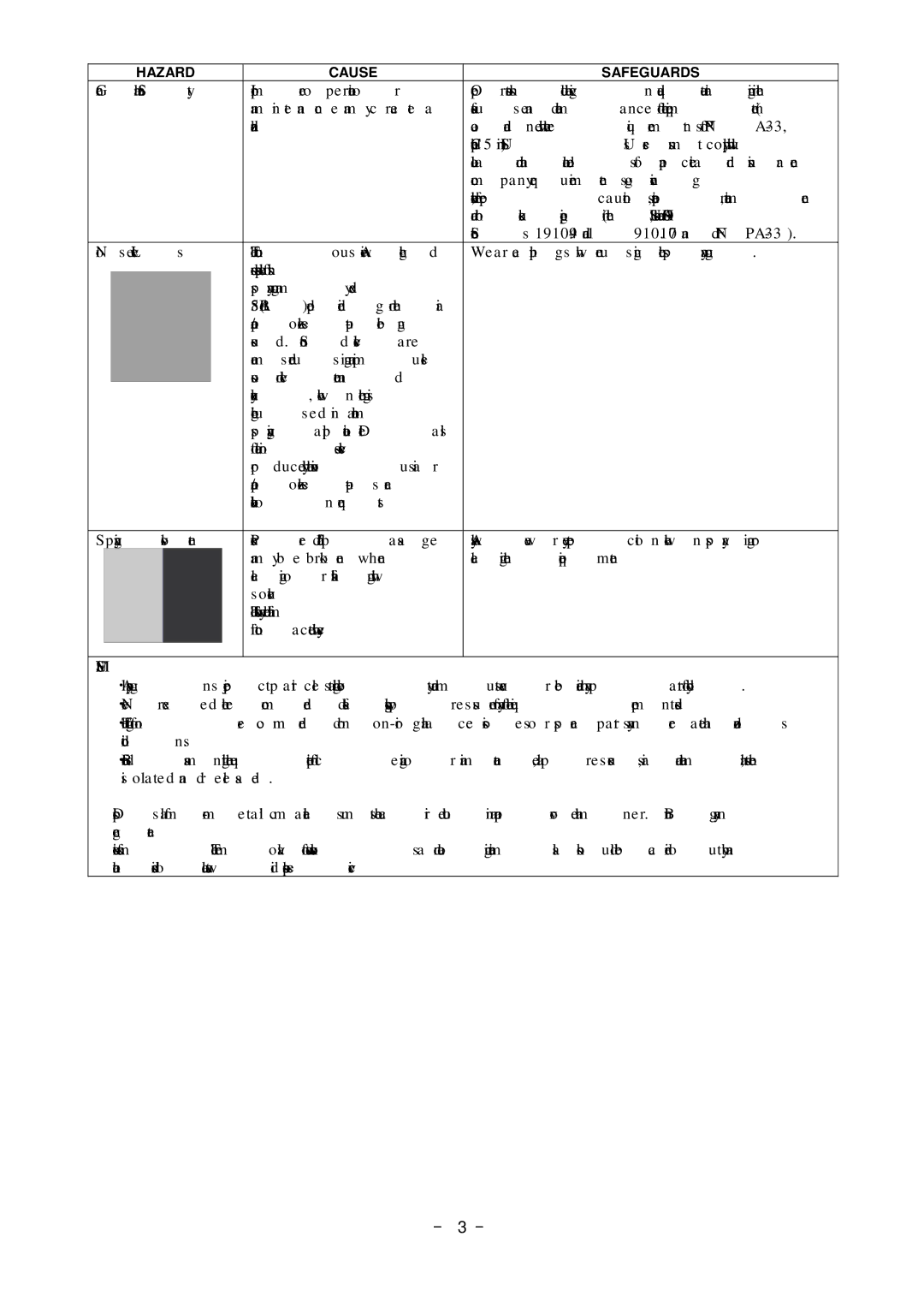 Emerson DA-100 operation manual － 3 －, Misues 