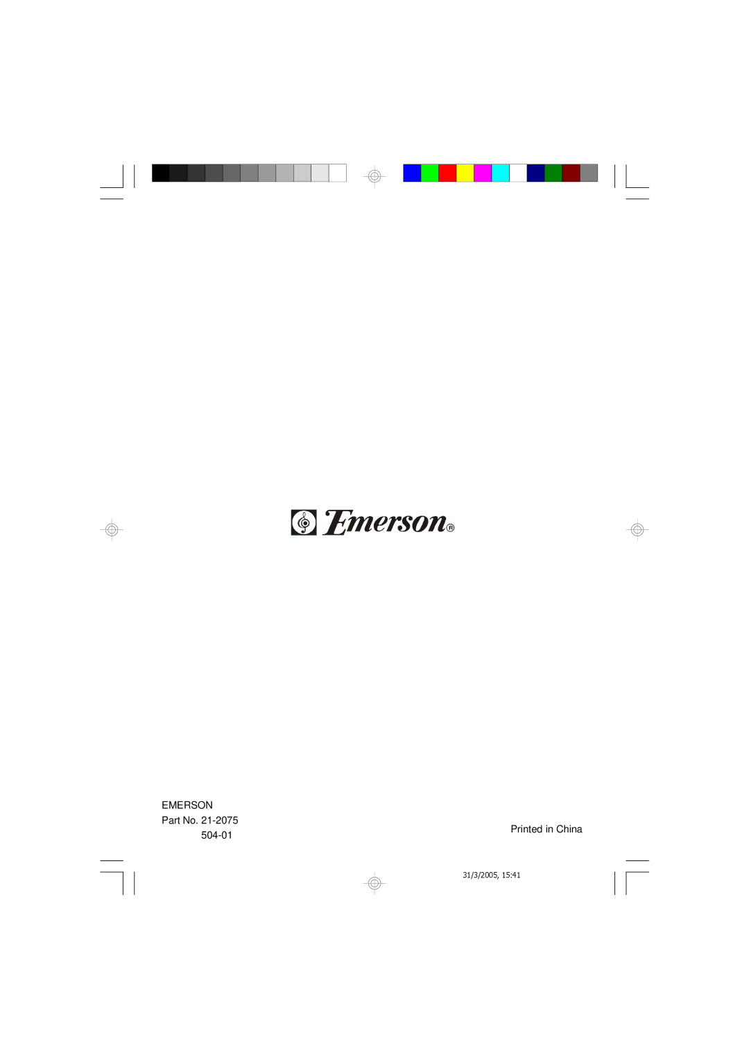 Emerson DTE110 owner manual Emerson 