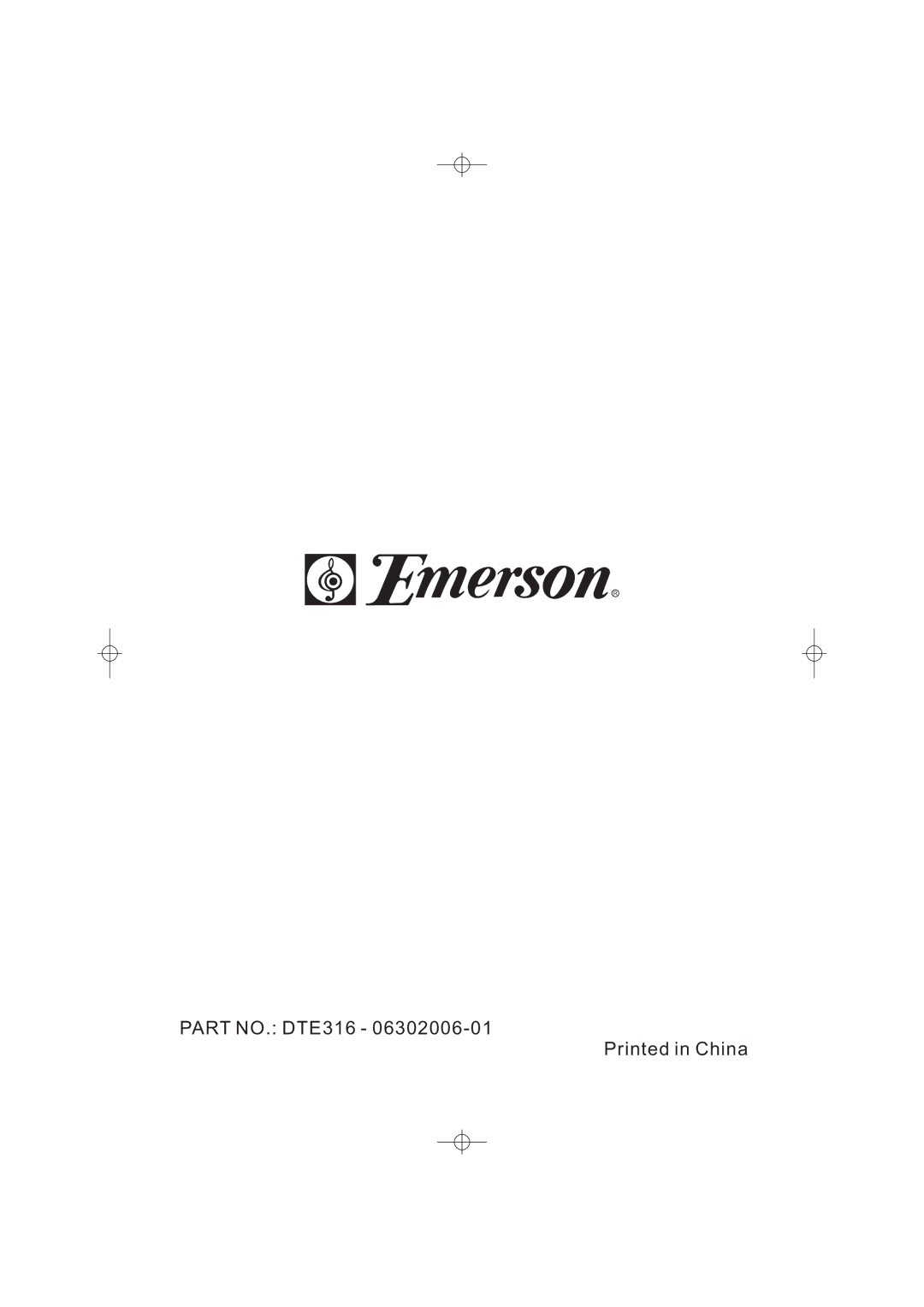 Emerson manual Part NO. DTE316 