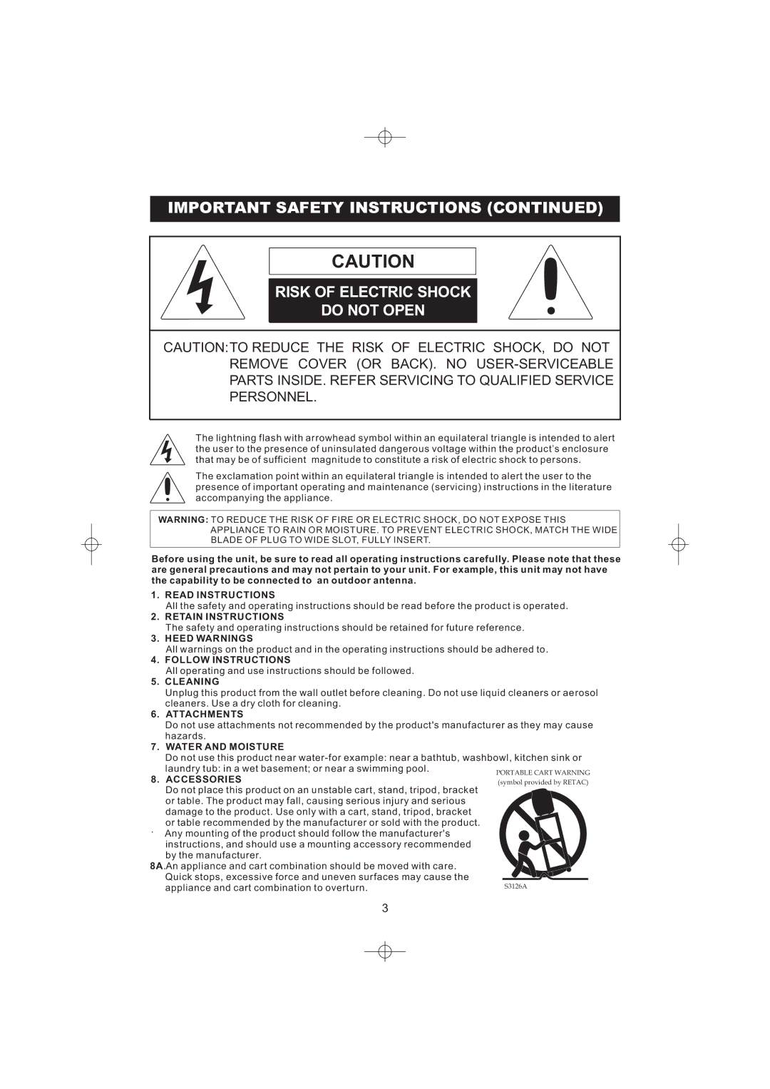 Emerson DTE316 manual Read Instructions 