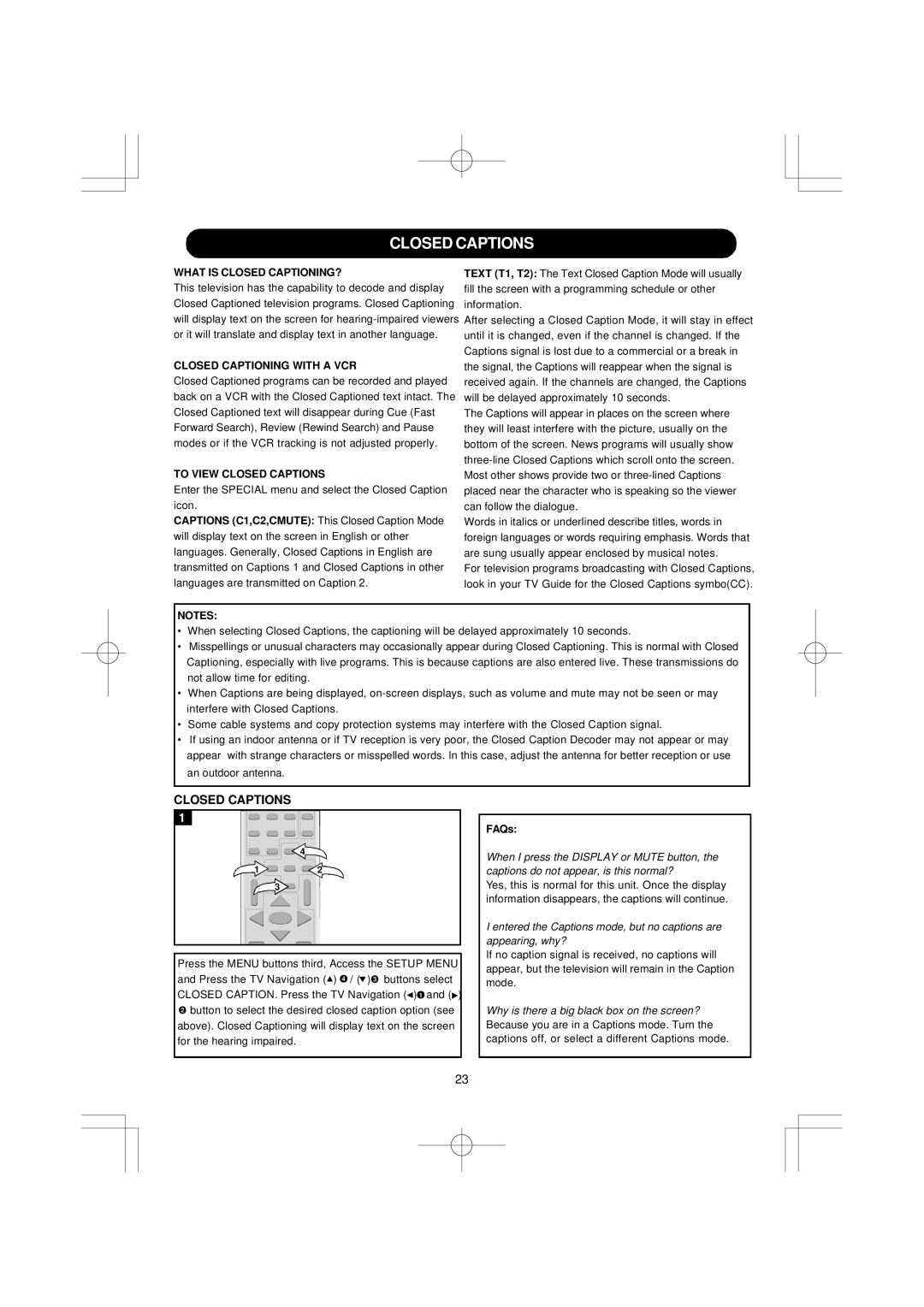 Emerson DTE351 manual What is Closed CAPTIONING?, Closed Captioning with a VCR, To View Closed Captions 