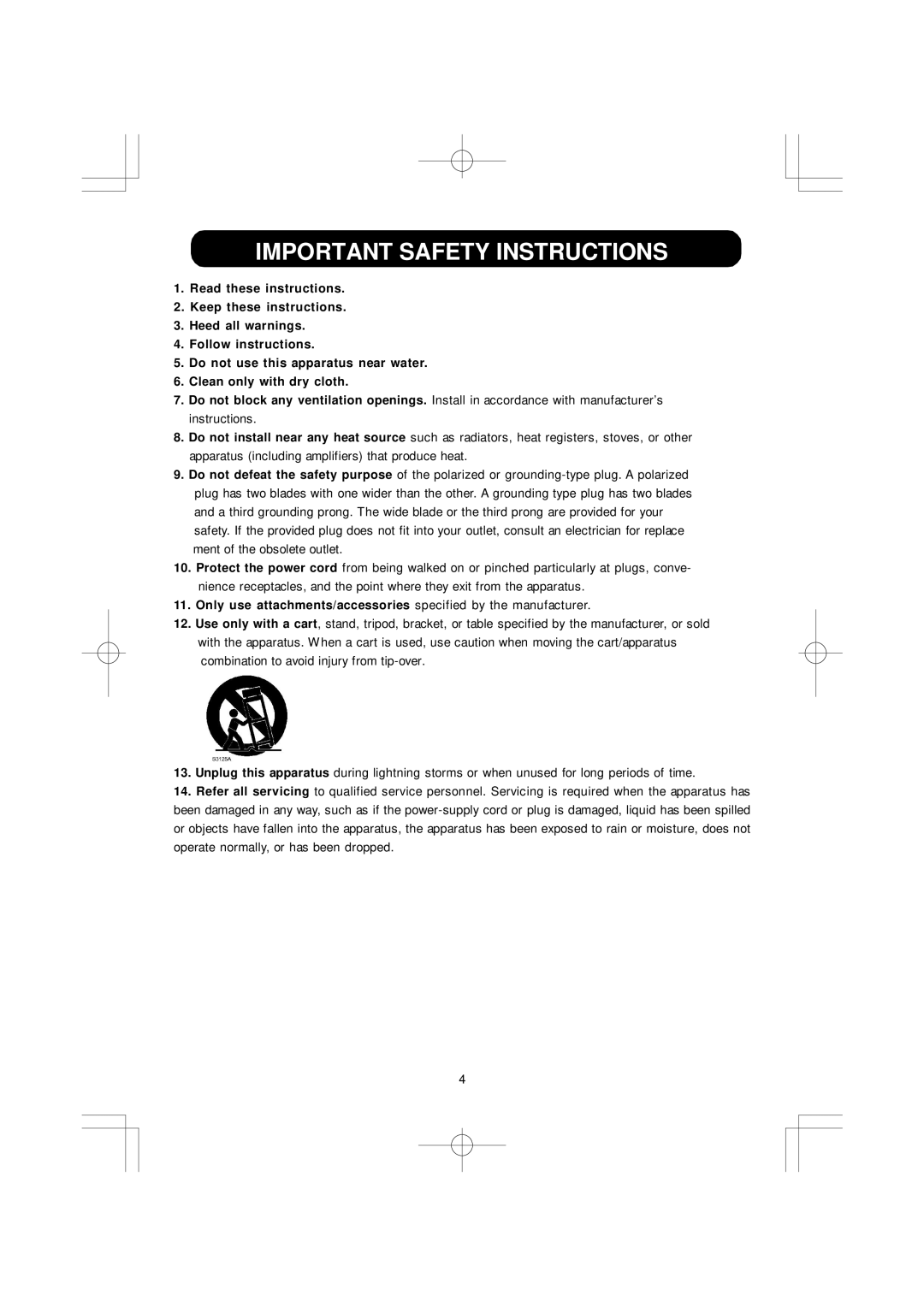 Emerson DTE351 manual Important Safety Instructions 