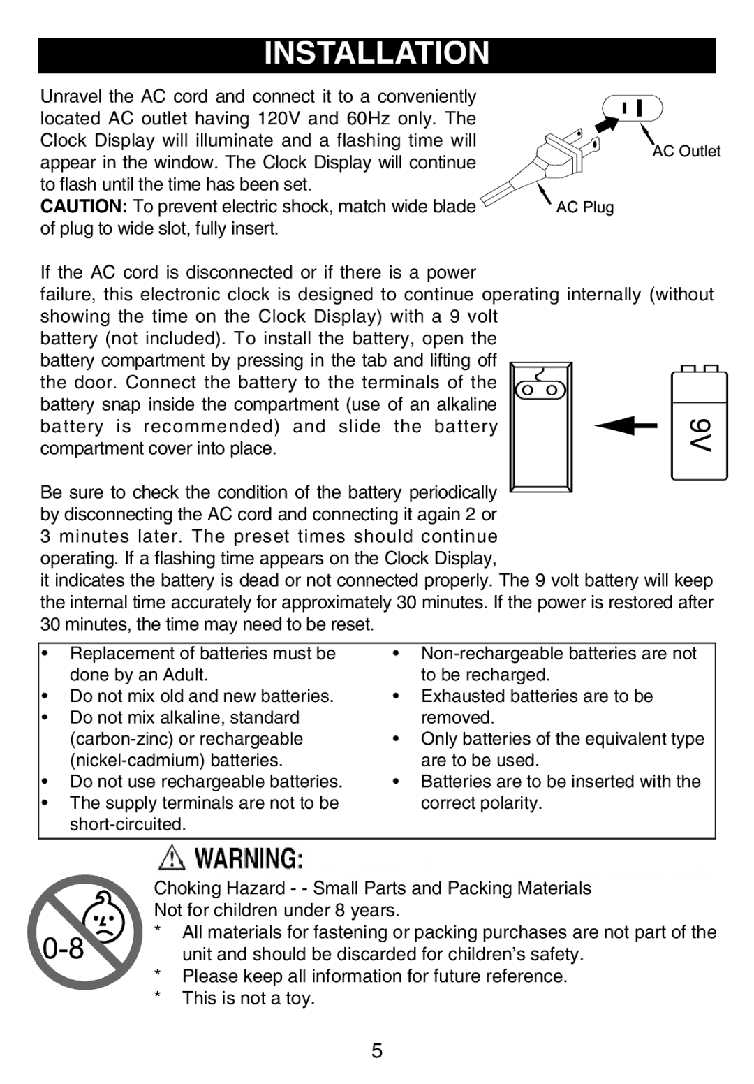 Emerson DTE810 owner manual Installation 