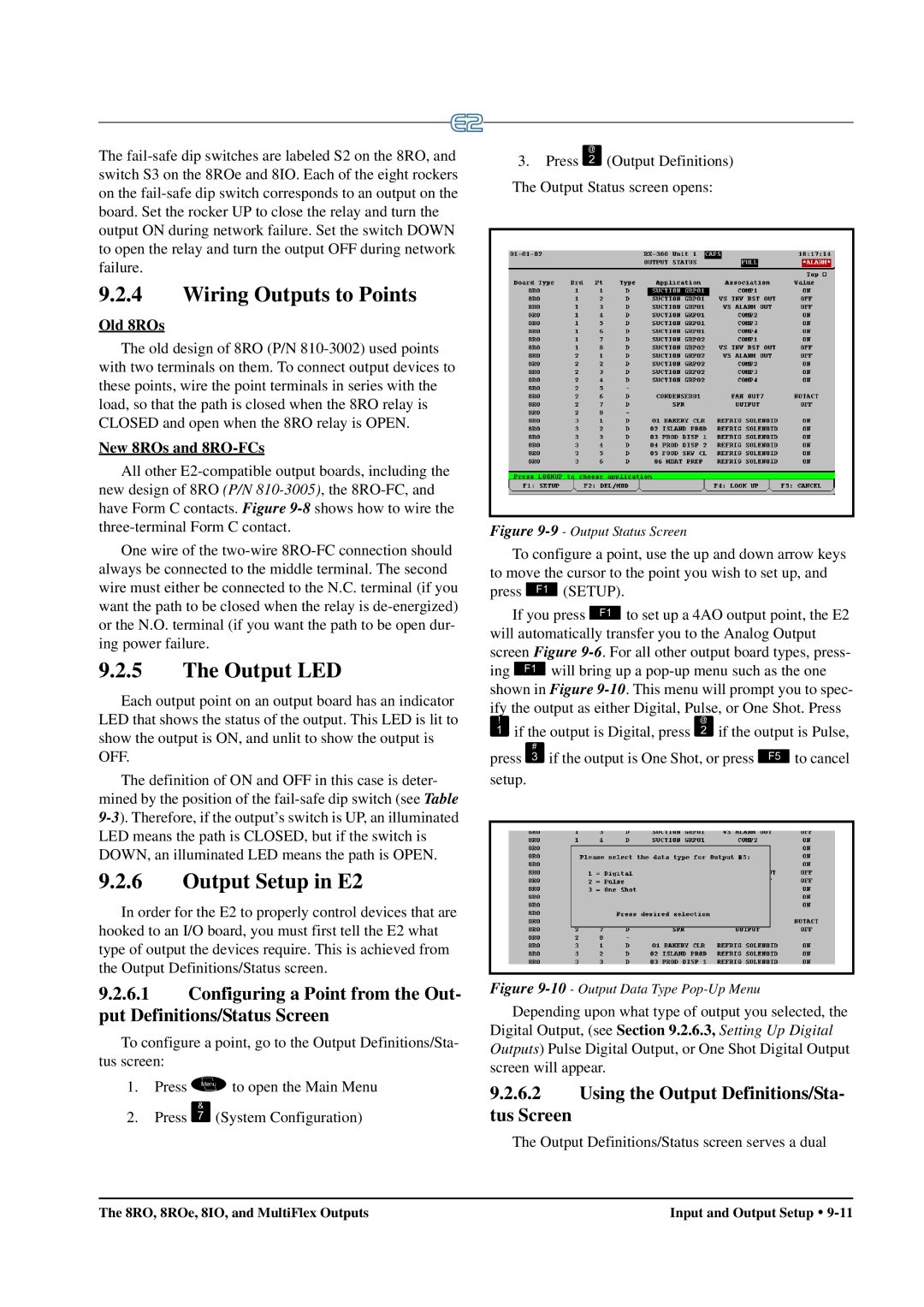 Emerson E2 operation manual Old 8ROs, New 8ROs and 8RO-FCs 