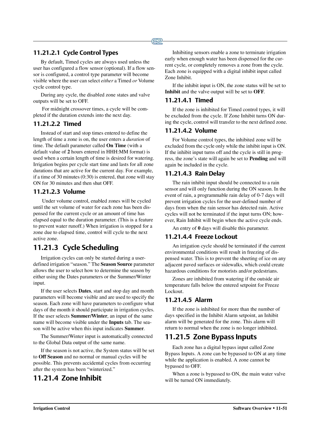 Emerson E2 operation manual Cycle Scheduling, Zone Inhibit, Zone Bypass Inputs 