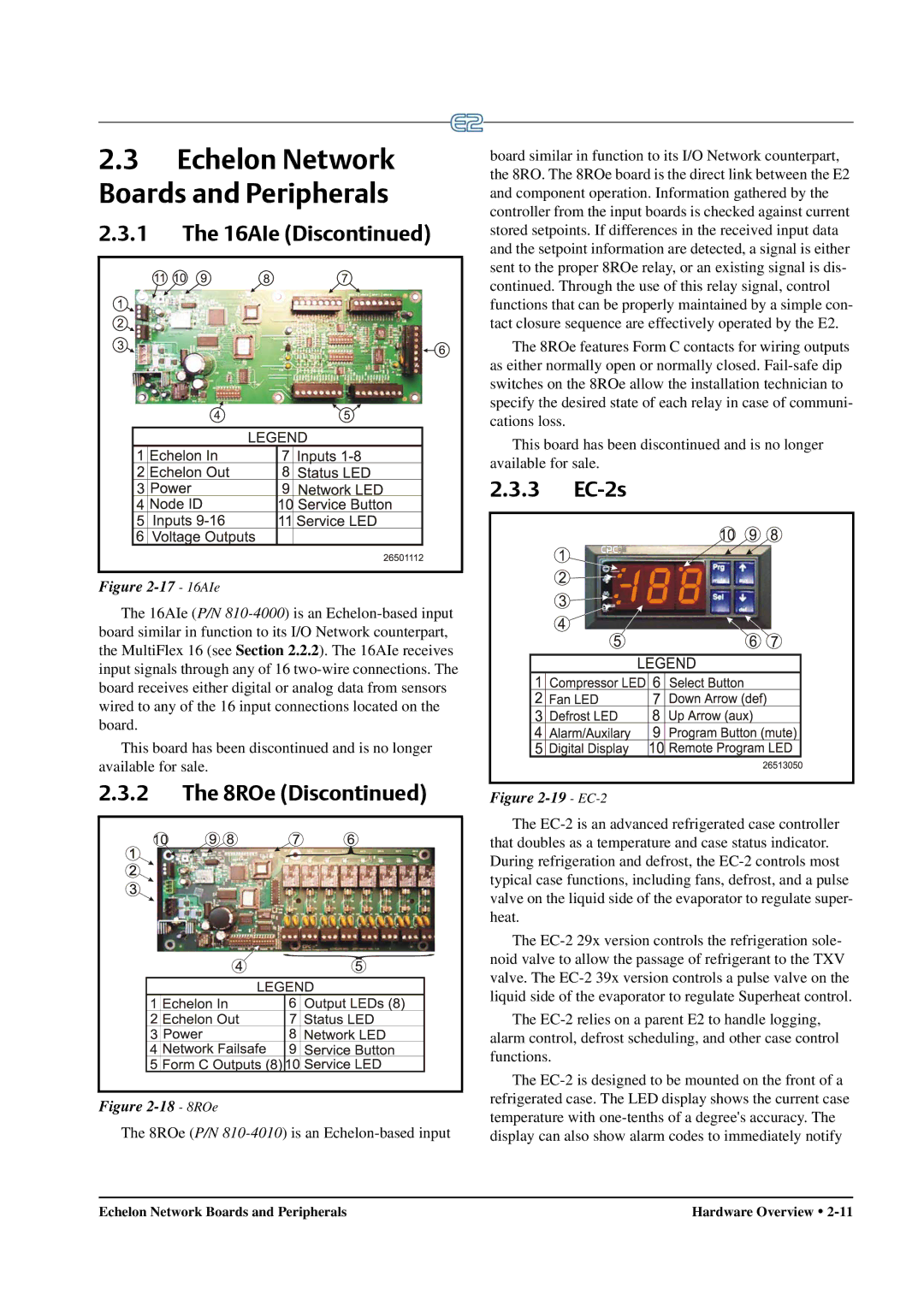 Emerson E2 operation manual 16AIe Dis, 8ROe Dis 