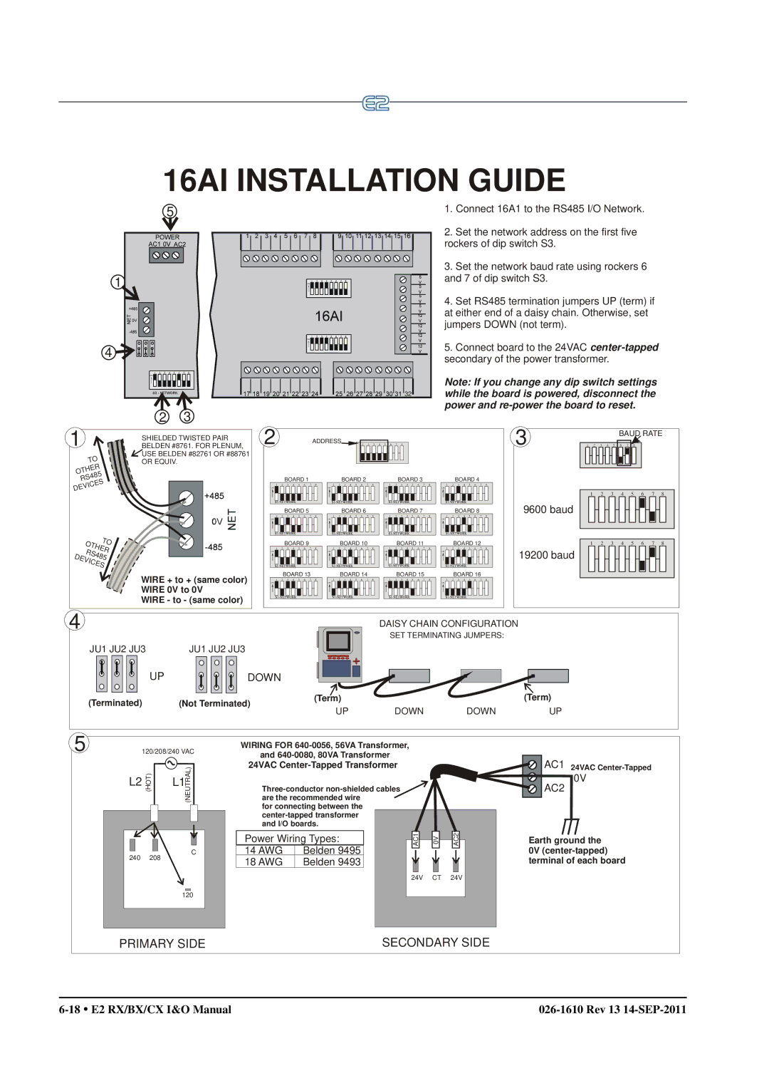 Emerson E2 operation manual 16AI Installation Guide 