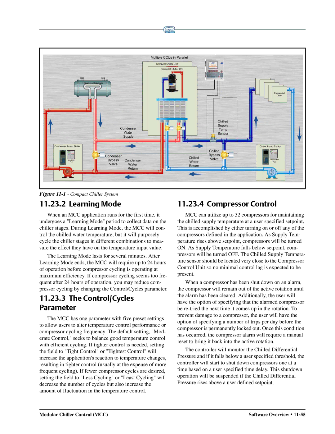 Emerson E2 operation manual Learning Mode, Compressor Control 