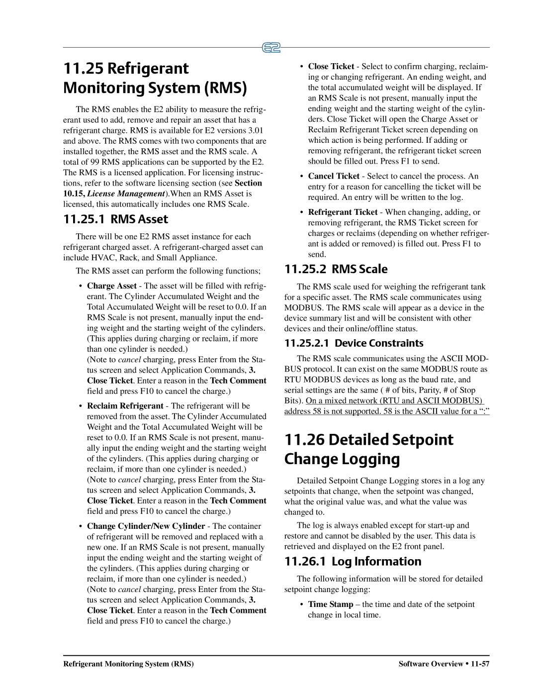 Emerson E2 operation manual RMS Asset, RMS Scale, Log Information, Device Constraints 