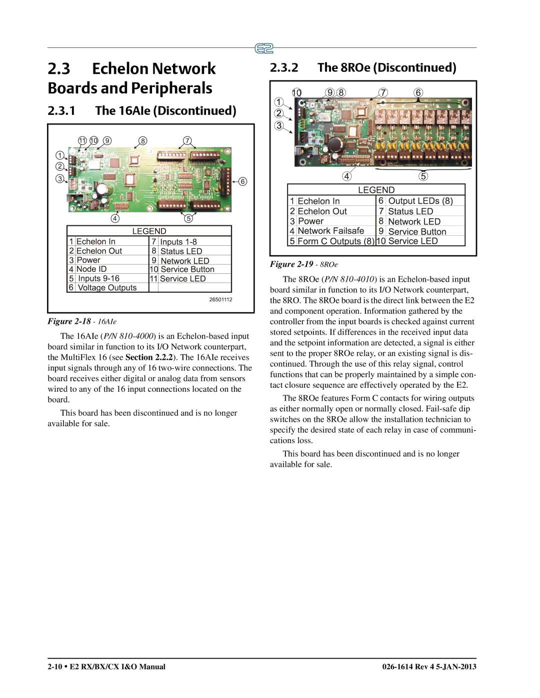 Emerson E2 operation manual 16AIe Dis, 8ROe Dis 