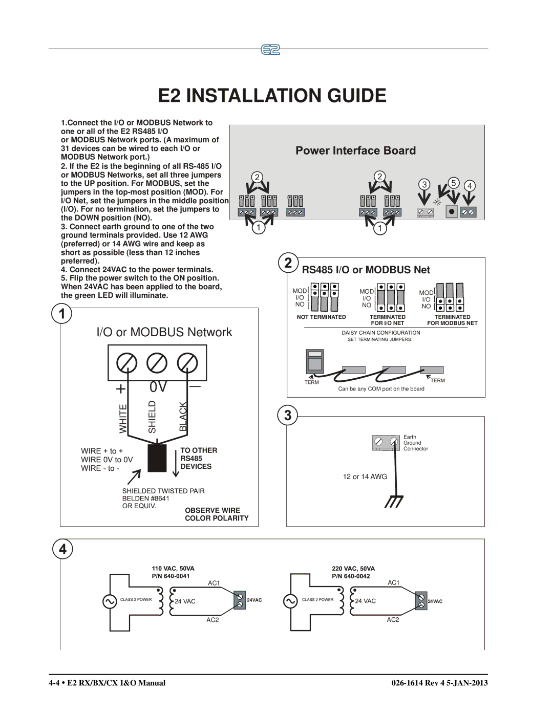 Emerson operation manual E2 Installation Guide 