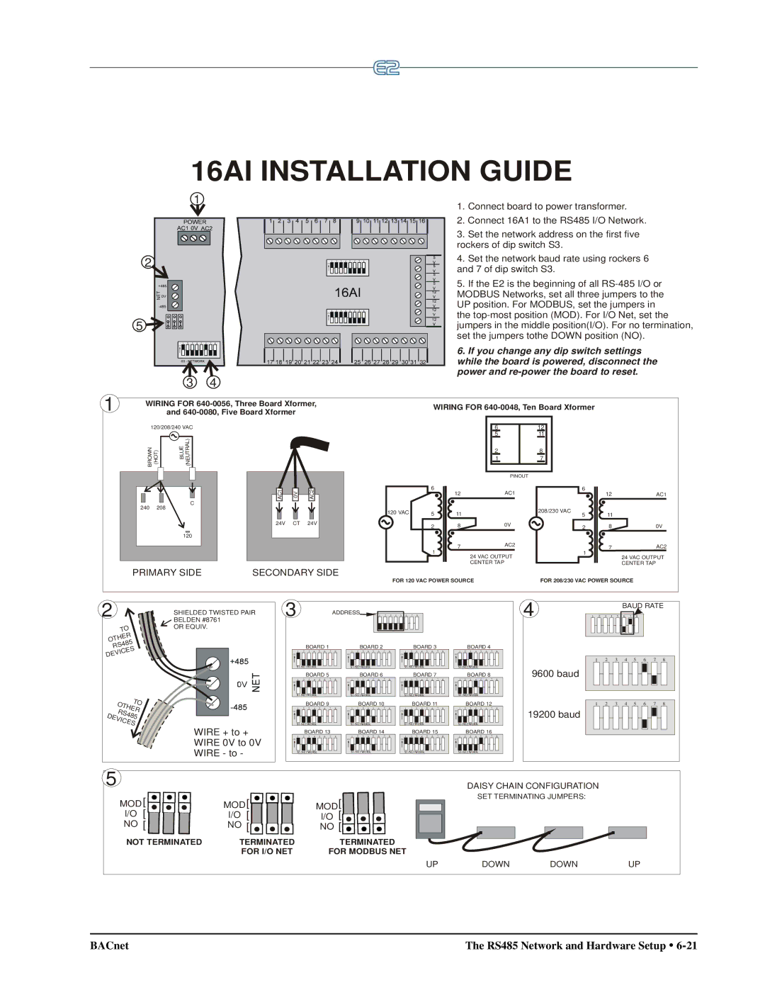 Emerson E2 operation manual 16AI Installation Guide 